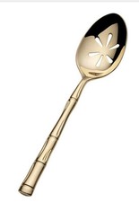 Wallace Gold-Plated 18/10 Stainless Steel Bamboo Gold Slotted Serving Spoon picture