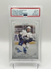 2020-21 UD Clear Cut Quinn Hughes Auto PSA 9 MINT - PSA 10 AUTO C-QH Canucks picture