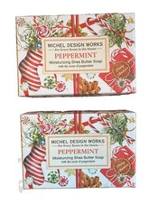 Michel Design Works Set of 2 Boxed Soaps Peppermint New In Box picture