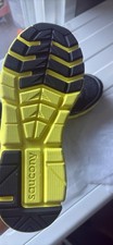 Saucony Unisex Kids Athletic Sneakers Black/Yellow Hook & Loop Low Top picture