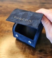 Panerai Watch Blue Suede Storage Case & Travel Box OEM Authentic picture