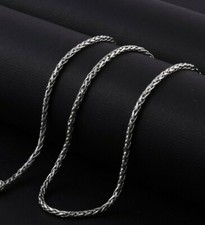 handmade 2.5 mm byzantine bali wheat chain necklace in 925 sterling silver picture