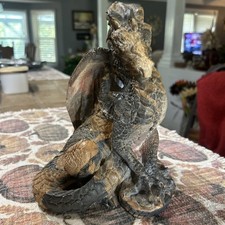 Stone dragon shape Crystal Hand Carved Heavy picture