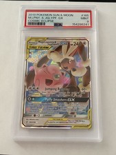 2019 POKEMON SUN & MOON COSMIC ECLIPSE #165 M.LPNY. & JGLYPF. GX PSA 9 picture