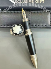 MONTBLANC Rudyard Kipling Writers Edition Black Silver Fountain Pen Gift Auc picture