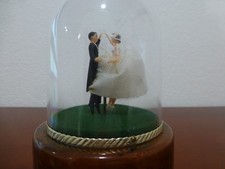 VINTAGE REUGE DANCING WEDDING COUPLE BALLERINA MUSIC BOX AUTOMATON picture