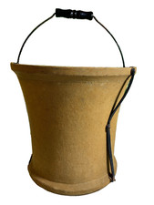 Rare Antique Collapsible Collapsing Folding Foldable Canvas Pail Bucket picture
