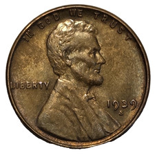 1939-S Lincoln Wheat Cent HIGH GRADE Very Fine to Extremely Fine (VF-XF) picture