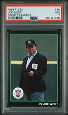 1988 T&M Sports Umpires Joe West Rookie #36 PSA 7 - RC picture