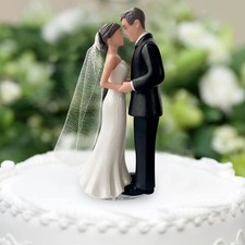 Bride and Groom Cake Topper Detailed Craftsmanship Wedding Cake Topper picture