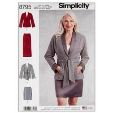 Simplicity Sewing Pattern 8795 Misses Skirt Jacket Petite Size 16-24 picture
