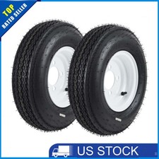 2Pack 4.80-8 Trailer Tires with Rims 4.80x8 480-8 4 Lug on 4