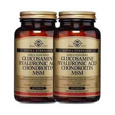 2 x Solgar Glucosamine Hyaluronic Acid Chondroitin MSM Shellfish Free 120 Tabs picture