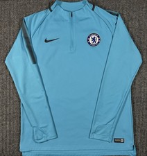 Nike Chelsea FC Pullover Mens Large 2017-18 Drill Top 1/4 Zip Training Blue picture