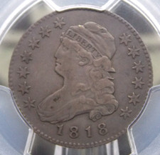 1818/5 Capped BUST Silver Quarter *BROWNING 3* 25c PCGS VF Detail #394 Very Fine picture