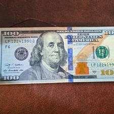 2009 *BIRTHDAY NOTE* $100 Federal Reserve Note Benjamin Franklin Dec 24, 1990  picture