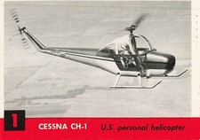 CESSNA CH-1 1956 TOPPS JETS #1 picture