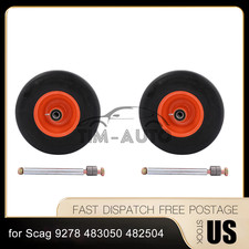 2PK Flat Free Wheel Assembly for Scag 9278 483050 482504 13X6.50-6 13X6.5X6 US picture