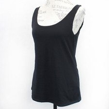 J.JILL Black PERFECT SHELF-BRA TANK TOP Scoop Neck Casual Summer Medium picture