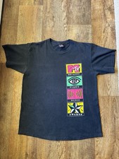 Vintage 1991 MTV Video Music Awards T Shirt XL 9 Dot Tee Jays USA Double Sided picture