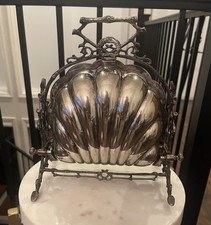Victorian Fenton Silverplated Scallop Shell Biscuit Box picture