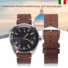 Quality Retro Matte Genuine Leather Watch Straps Mens Pin Buckle Band 18mm-24mm picture