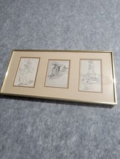 Webb Young Latino Art Pencil Artwork Original Framed Mexican/Hispanic VTG Sketch picture