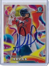 Franklin Arias Autographed 2025 Bowman Chrome Melt Mashers RED SOX #1 PROSPECT picture