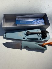 Benchmade Intersect Knife Blue Santoprene Drop Point 18050 Magnacut Fixed Blade picture