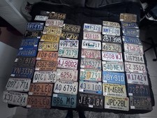 Huge 82 Vintage License Plate Collection Lot 20+ Years USA Florida NY PR Antique picture