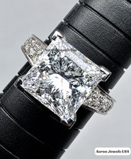 7.10Ct Princess Lab Grown Diamond Solitaire Bridal Ring 14K White Gold IGI D VS1 picture