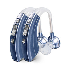 Digital Hearing Amplifiers Qty 2 (Modern Blue) 500Hr Battery by  BHA-220D picture