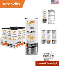 12-Pack Sparkling Orange Energy Drink, Sugar-Free &  - 200mg Caffeine picture
