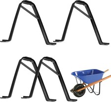 4 Pcs Wheelbarrow Parts Heavy-Duty Steel Wheel Barrel Stands Legs Trolley Bra... picture