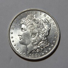 1883-O US Morgan Silver Dollar $1 Nice UNC Blast White -746- picture