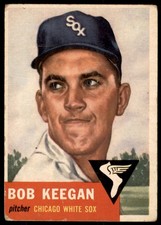 1953 Topps Bob Keegan RC Chicago White Sox #196 VG (Wrinkles) picture