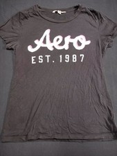 Vintage Aero EST. 1987 Black Graphic Tee with white and pink accents picture