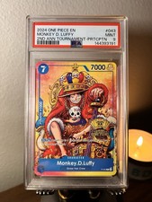Namco PSA 9 Monkey D. Luffy P-043 2nd Anniversary Stamped Promo EN 7000 picture