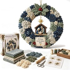 3D Fabric Poke Wreath DIY Kit, Christmas Wreath DIY Kits for Adults picture