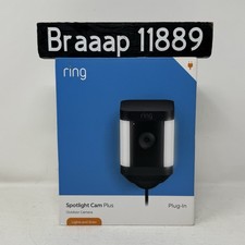 Ring Spotlight Cam Plus Plug-In 1080p Camera Video LED Night Vision Black New picture