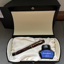 Conway Stewart Duro Burgundy Marble 147/200 PARTS/REPAIR - 18k EF Nib & Box Set picture