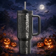 PRESALE - Stanley Quencher H2.0 Tumbler 40oz Deadly Damask Halloween Ltd Ed picture