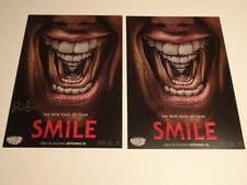 (2) SMILE MOVIE 2022 CAST SIGNED AUTOGRAPHED EXCLUSIVE POSTERS SOSIE BACON FINN picture