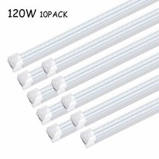 10Pack 8Foot 120W Integrated Led Light Bulbs T8 8FT Led Shop Light Fixture 6000K picture