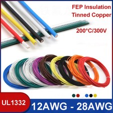 PTFE Cable Wire UL1332 Flexible Tinned Copper 12 14 16 18 20 22 24 26 28 AWG picture