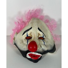 Vintage 1996 Slipknot Paper Magic Group Sad Clown Mask Pink Hair Halloween Decor picture