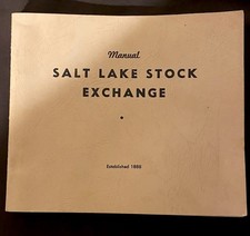 Vintage 1957 Salt Lake Stock Exchange Manual  Utah Mining &Uranium Boom History picture
