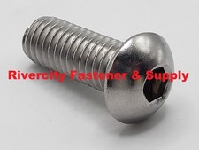 3/8-16x1 Stainless Button Allen Head Bolts 3/8x16 x 1 Screws 3/8x16 x 1