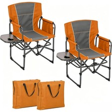 1/2 Pcs Portable Camping Chair Heavy Duty Folding Chair w/Cup Holder&Side Pocket picture