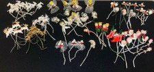 Lot Of 79 Vintage Christmas Picks Angel Santa Snowmen Deer Chenille Tulle picture